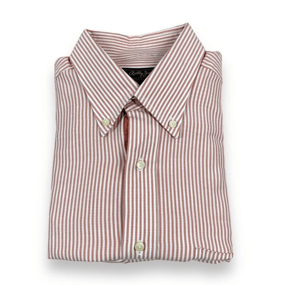 Bobby Jones Shirt Mens Size Medium 15-15.5 Pinstripe Long Sleeve Button Down - Picture 1 of 11